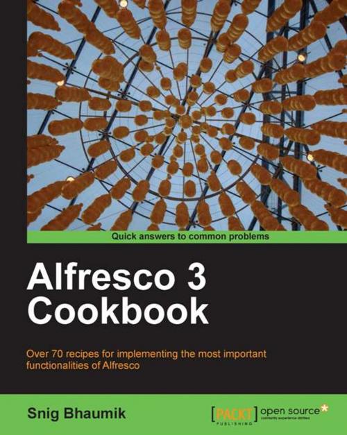 Cover of the book Alfresco 3 Cookbook by Snig Bhaumik, Packt Publishing
