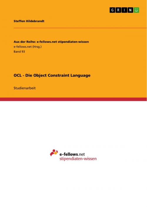 Cover of the book OCL - Die Object Constraint Language by Steffen Hildebrandt, GRIN Verlag