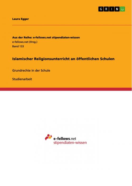 Cover of the book Islamischer Religionsunterricht an öffentlichen Schulen by Laura Egger, GRIN Verlag