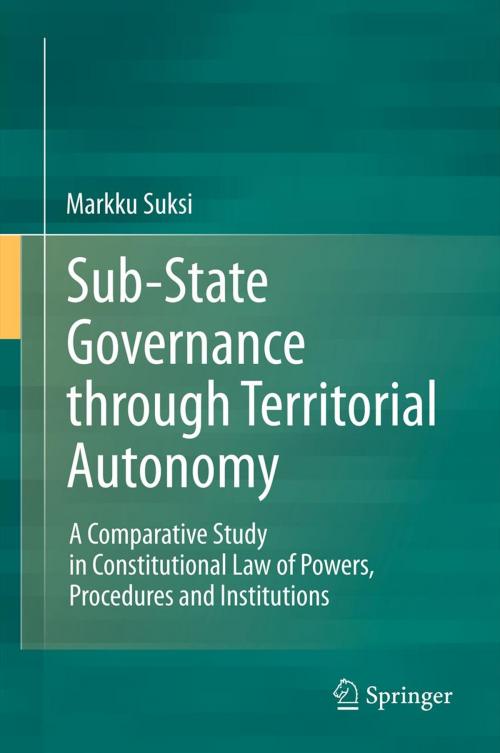 Cover of the book Sub-State Governance through Territorial Autonomy by Markku Suksi, Springer Berlin Heidelberg