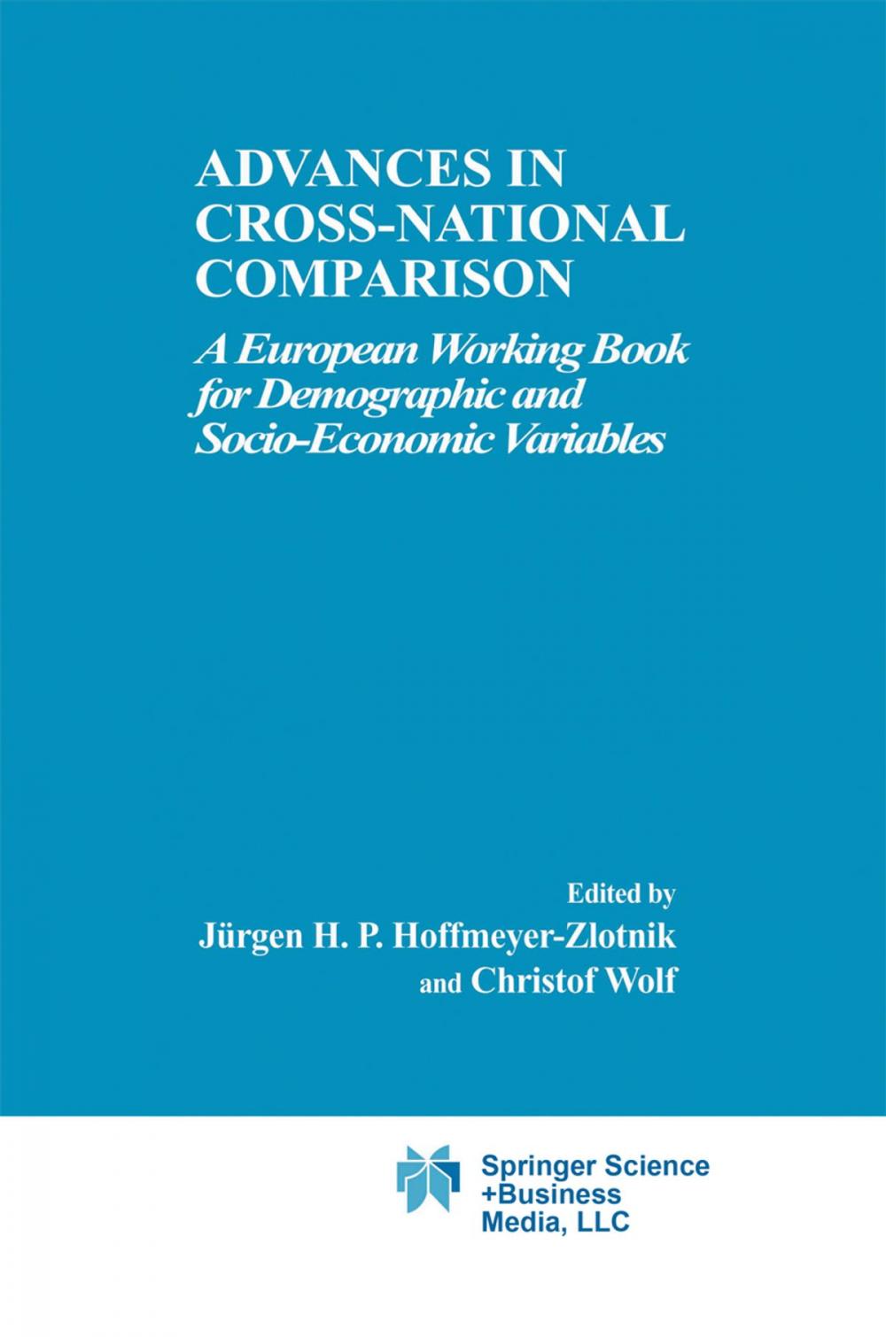 Big bigCover of Advances in Cross-National Comparison