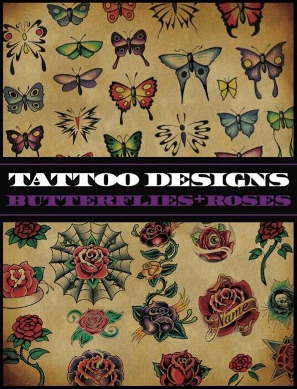 Big bigCover of Tattoo Designs: Butterflies & Roses