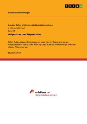 Cover of the book Adipositas und Depression by Daniel Jäger, Bettina Grigat