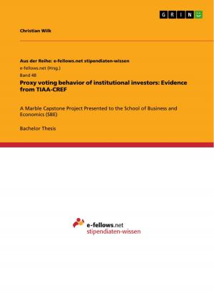 Cover of the book Proxy voting behavior of institutional investors: Evidence from TIAA-CREF by Robert Rädel