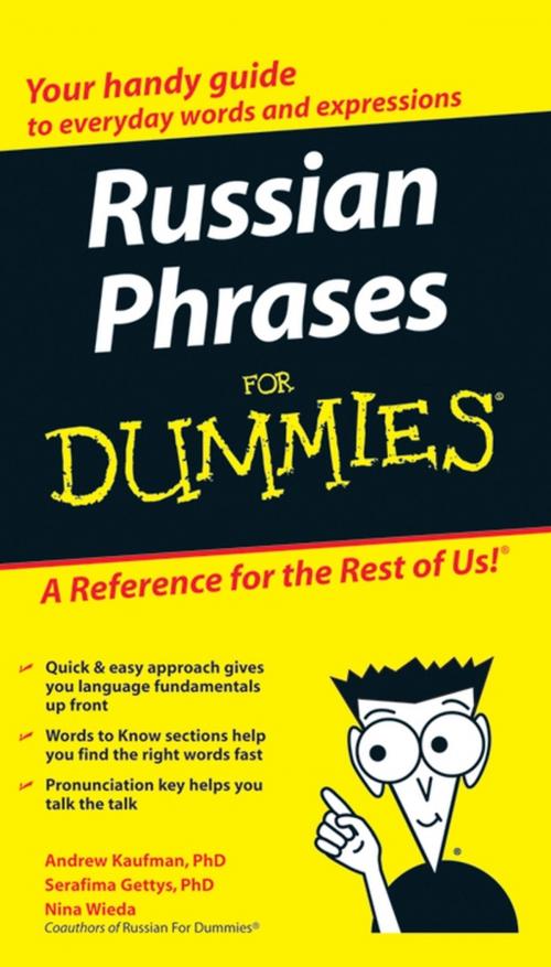 Cover of the book Russian Phrases For Dummies by Andrew Kaufman, Serafima Gettys, Wiley