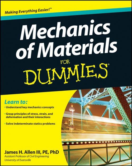 Cover of the book Mechanics of Materials For Dummies by James H. Allen III, Wiley
