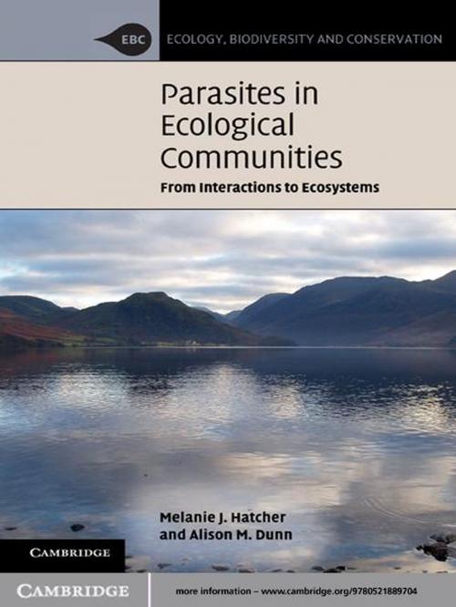 Cover of the book Parasites in Ecological Communities by Melanie J. Hatcher, Alison M. Dunn, Cambridge University Press