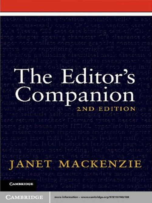 Cover of the book The Editor's Companion by Janet Mackenzie, Cambridge University Press