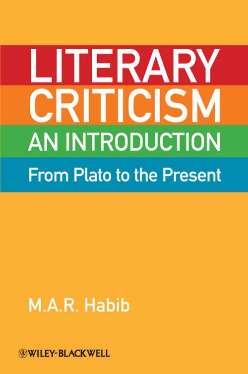 Cover of the book Literary Criticism from Plato to the Present by M. A. R. Habib, Wiley