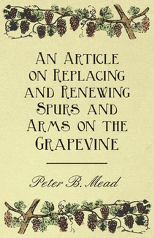 Cover of the book An Article on Replacing and Renewing Spurs and Arms on the Grapevine by Peter B. Mead, Read Books Ltd.