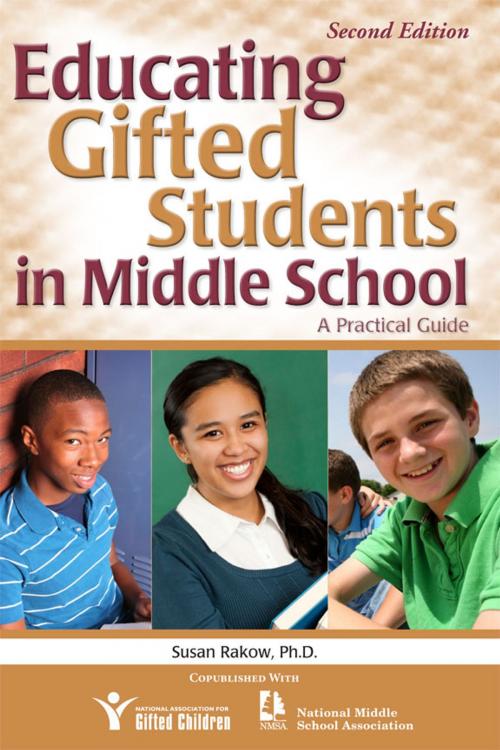 Cover of the book Educating Gifted Students in Middle School by Susan Rakow, Ph.D., Sourcebooks
