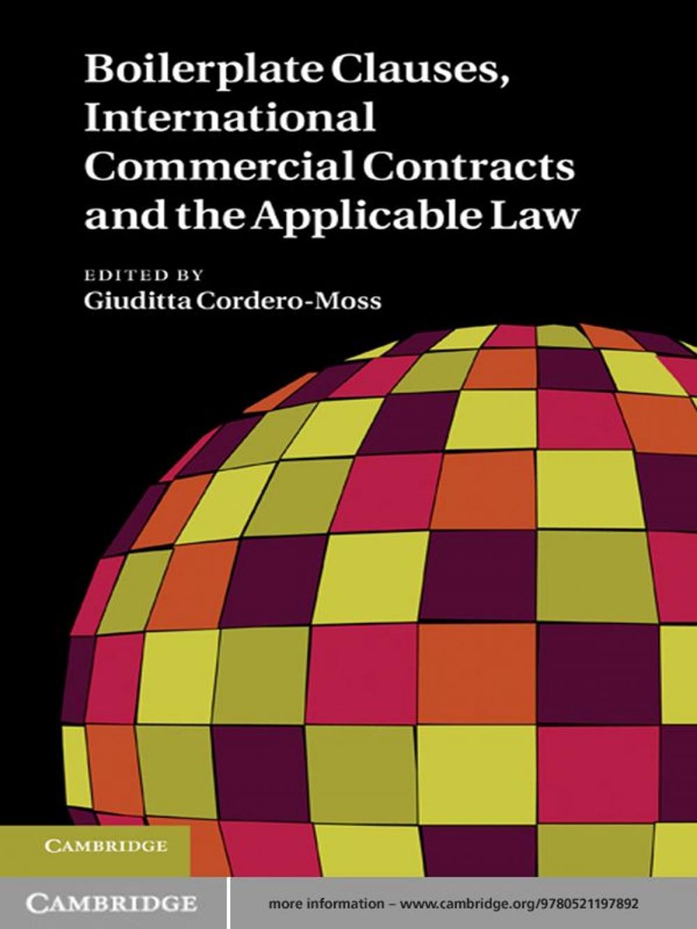 Big bigCover of Boilerplate Clauses, International Commercial Contracts and the Applicable Law