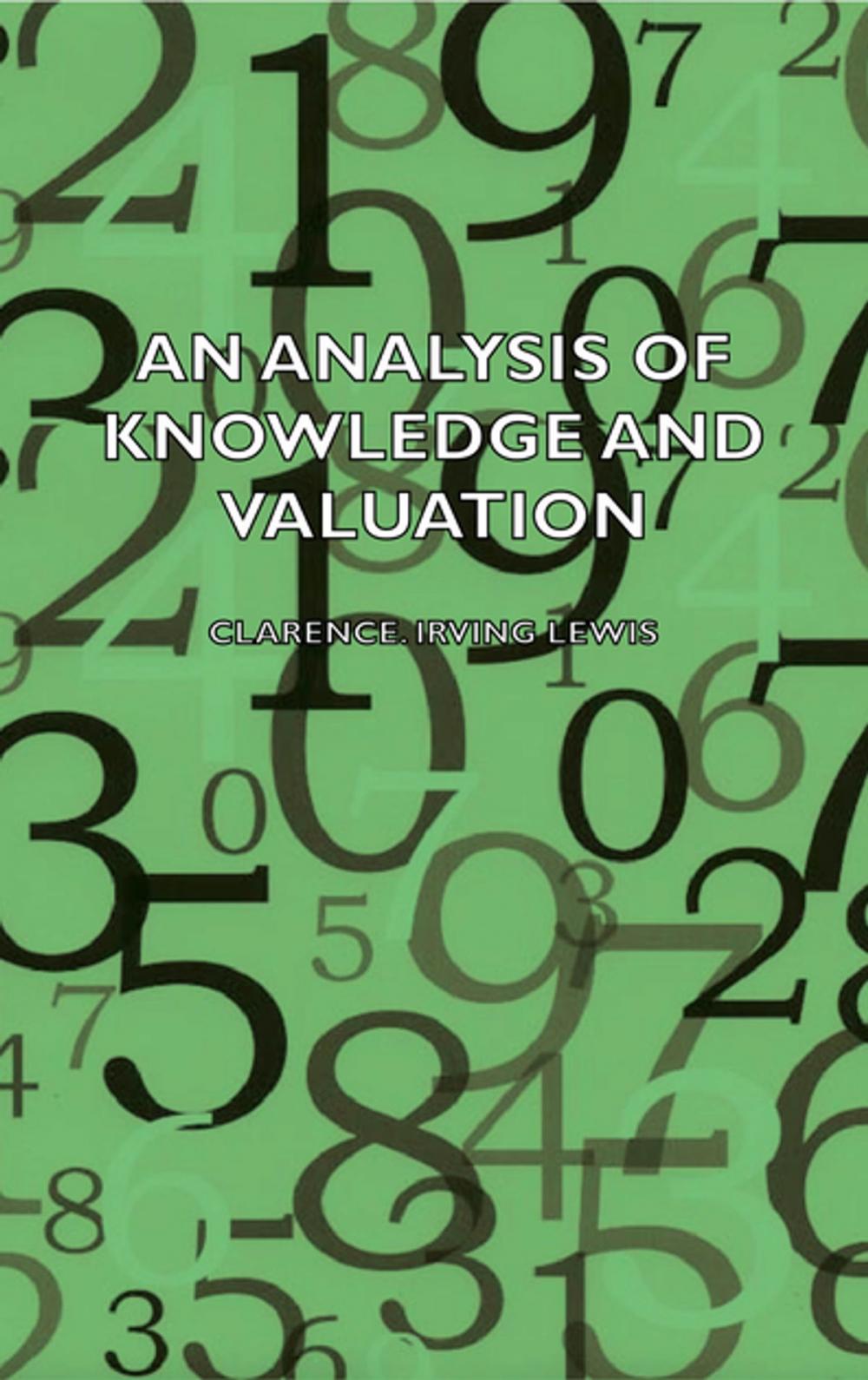 Big bigCover of An Analysis of Knowledge and Valuation