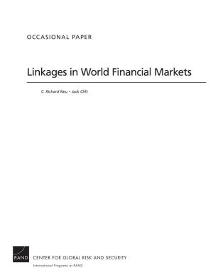 Cover of the book Linkages in World Financial Markets by Dana Schultz, Kerry A. Reynolds, Lisa M. Sontag-Padilla, Susan L. Lovejoy, Ray Firth