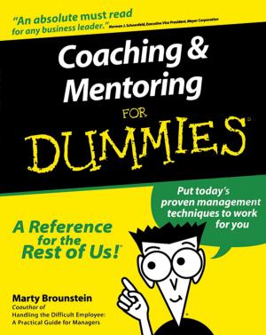Cover of the book Coaching and Mentoring For Dummies by Norbert W. Dunkel, John H. Schuh, Nancy E. Chrystal-Green