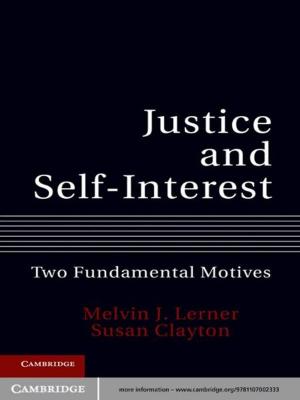 Book cover of Justice and Self-Interest