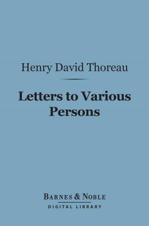 Book cover of Letters to Various Persons (Barnes & Noble Digital Library)