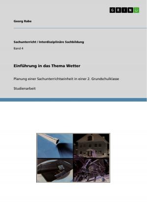 Cover of the book Einführung in das Thema Wetter by Marko Alder