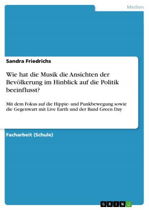 Cover of the book Wie hat die Musik die Ansichten der Bevölkerung im Hinblick auf die Politik beeinflusst? by GRIN Verlag
