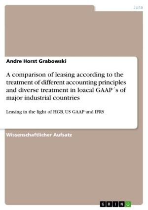 Cover of the book A comparison of leasing according to the treatment of different accounting principles and diverse treatment in loacal GAAP´s of major industrial countries by Jurgita Eckhardt