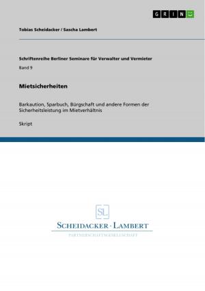 Cover of the book Mietsicherheiten by Kerstin Tille