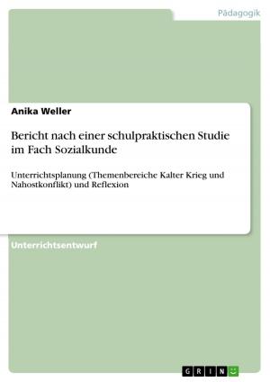 Cover of the book Bericht nach einer schulpraktischen Studie im Fach Sozialkunde by Robert Westermann