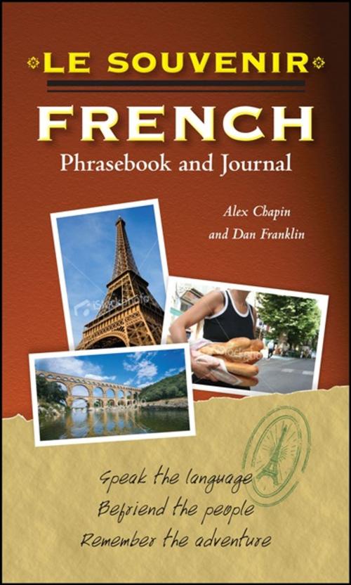 Cover of the book Le souvenir French Phrasebook and Journal by Alex Chapin, Daniel Franklin, McGraw-Hill Education
