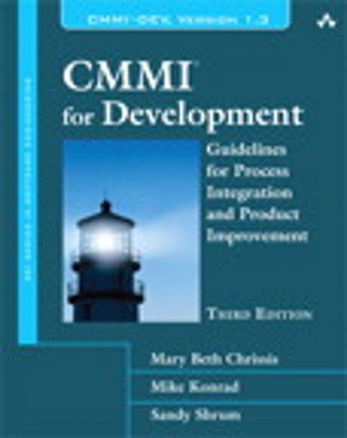 Cover of the book CMMI for Development by Mary Beth Chrissis, Mike Konrad, Sandra Shrum, Pearson Education