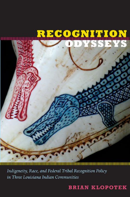 Cover of the book Recognition Odysseys by Brian Klopotek, K.  Tsianina Lomawaima, Florencia E. Mallon, Alcida Rita Ramos, Joanne Rappaport, Duke University Press