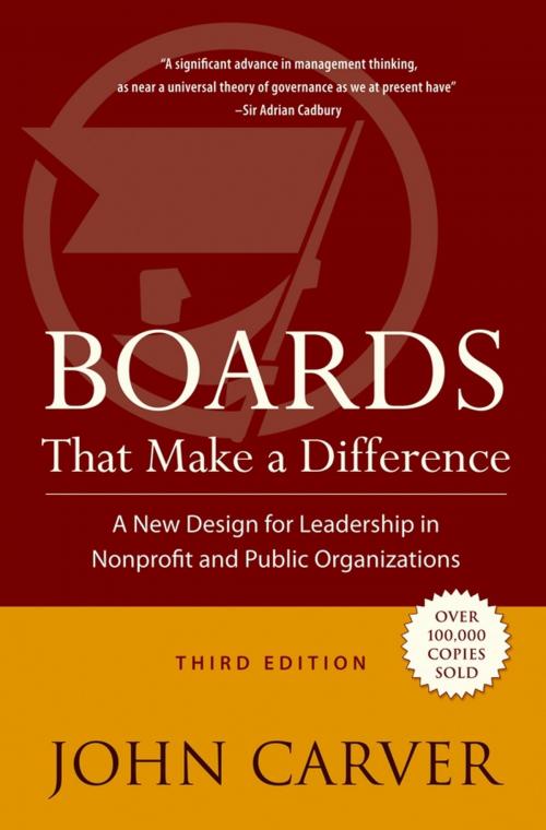Cover of the book Boards That Make a Difference by John Carver, Wiley