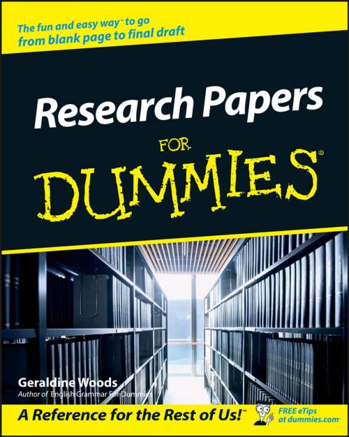 Cover of the book Research Papers For Dummies by Geraldine Woods, Wiley