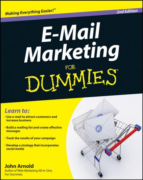 Cover of the book E-Mail Marketing For Dummies by John Arnold, Wiley