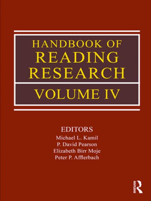 Cover of the book Handbook of Reading Research, Volume IV by , Taylor and Francis