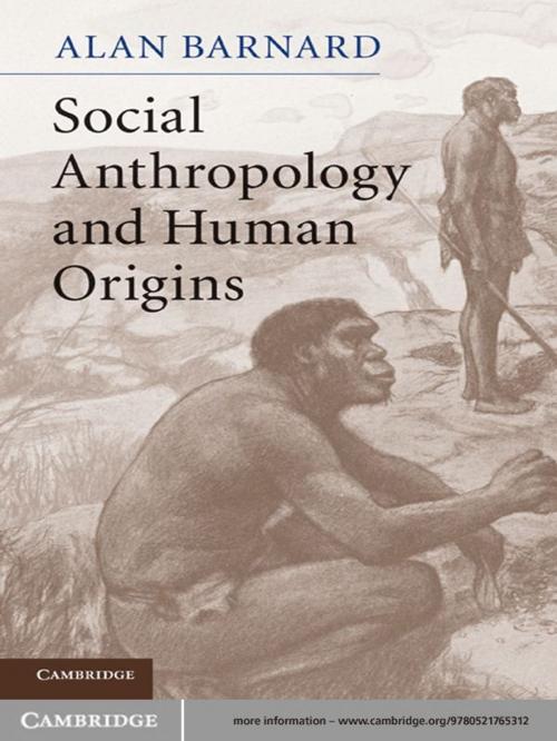 Cover of the book Social Anthropology and Human Origins by Alan Barnard, Cambridge University Press