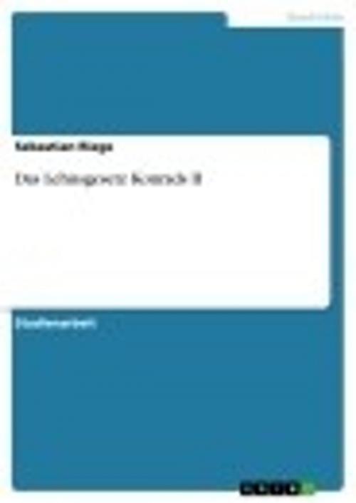 Cover of the book Das Lehnsgesetz Konrads II by Sebastian Riege, GRIN Verlag