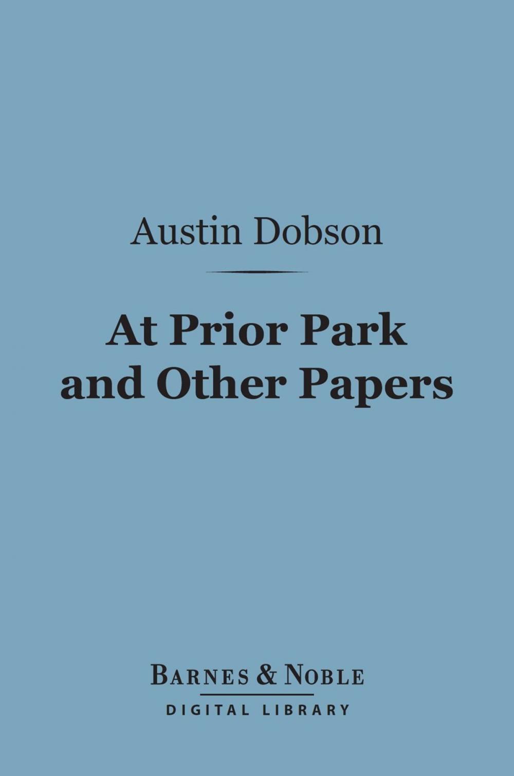 Big bigCover of At Prior Park and Other Papers (Barnes & Noble Digital Library)