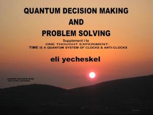 Cover of SUPPLEMENT I: Quantum Decision making and Problem Solving