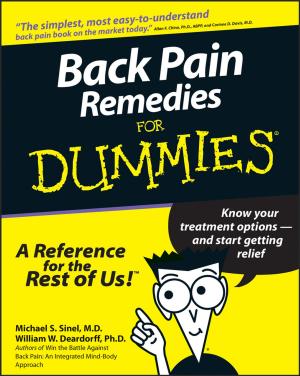 Cover of the book Back Pain Remedies For Dummies by Gary Strumeyer, Sarah Swammy