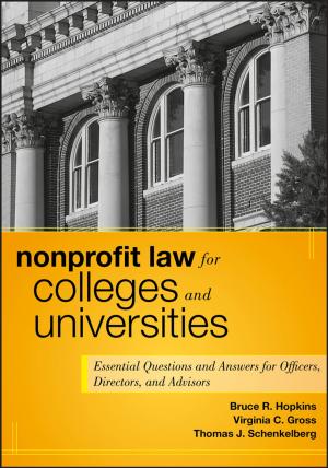 Cover of Nonprofit Law for Colleges and Universities