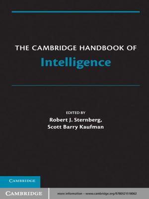 Cover of the book The Cambridge Handbook of Intelligence by Serge Hefez