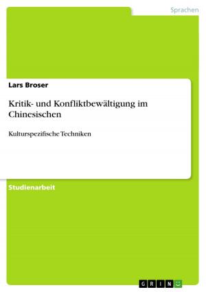 Cover of the book Kritik- und Konfliktbewältigung im Chinesischen by Claudia Brand
