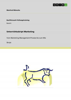 Cover of the book Unterrichtsskript Marketing by Julia Steinborn