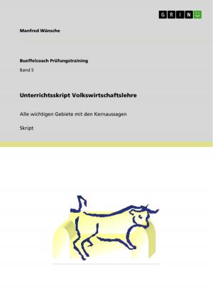 Cover of the book Unterrichtsskript Volkswirtschaftslehre by Julia Braun