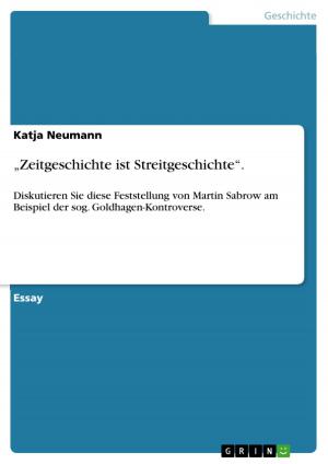 Cover of the book 'Zeitgeschichte ist Streitgeschichte'. by Mareike Schröder