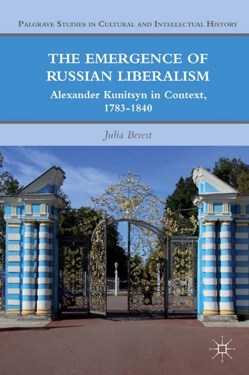 Cover of the book The Emergence of Russian Liberalism by J. Berest, Palgrave Macmillan US