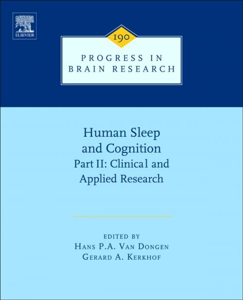 Cover of the book Human Sleep and Cognition, Part II by Hans Van Dongen, Gerard A Kerkhof, Elsevier Science