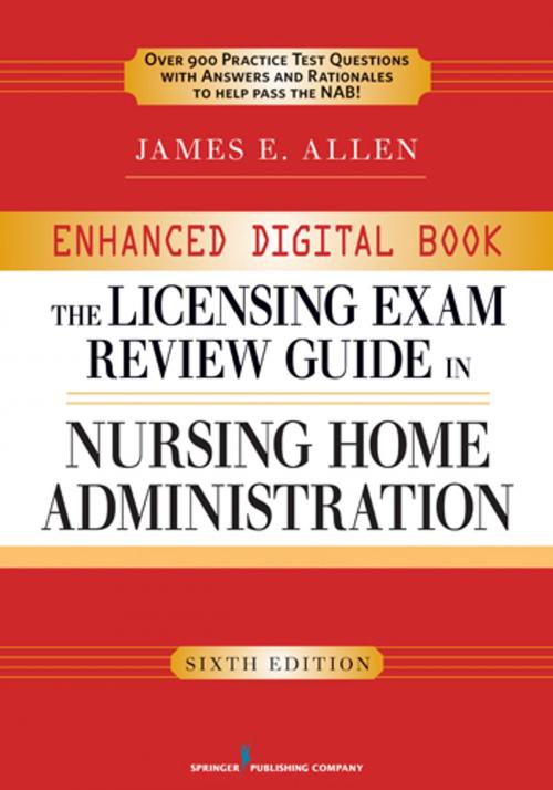 Cover of the book Enhanced Digital Licensing Exam Review G by James E. Allen, PhD, MSPH, NHA, IP, Springer Publishing Company