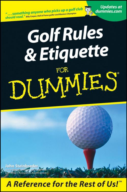 Cover of the book Golf Rules and Etiquette For Dummies by John Steinbreder, Wiley