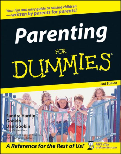Cover of the book Parenting For Dummies by Sandra Hardin Gookin, Dan Gookin, May Jo Shaw, Tim Cavell, Wiley