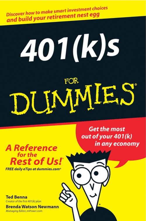 Cover of the book 401(k)s For Dummies by Ted Benna, Brenda Watson Newmann, Wiley